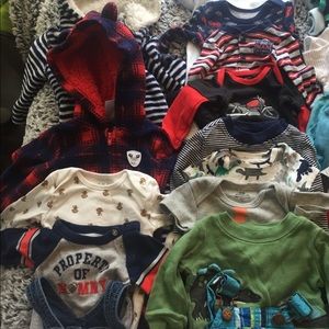 One Pieces - Large Baby boy Bundle 0-3 One Pieces - Large Baby boy Bundle 0-3